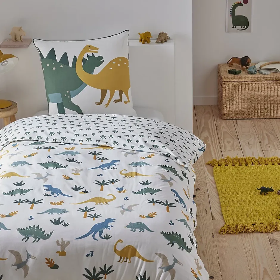 Future Home Parure de lit enfant en coton imprimé dinosaure 140x200cm Discount