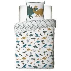 Future Home Parure de lit enfant en coton imprimé dinosaure 140x200cm Discount