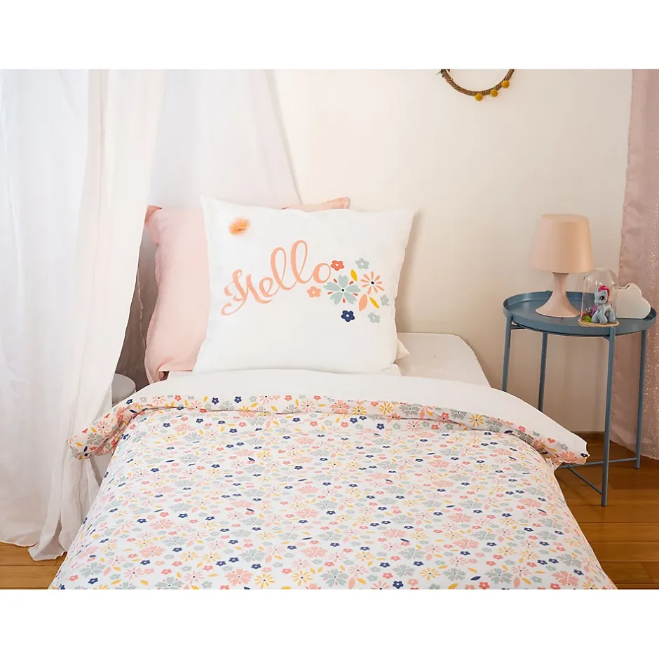 Côté Déco Parure de lit enfant Hello - 100% coton 57 fils/cm² Hot