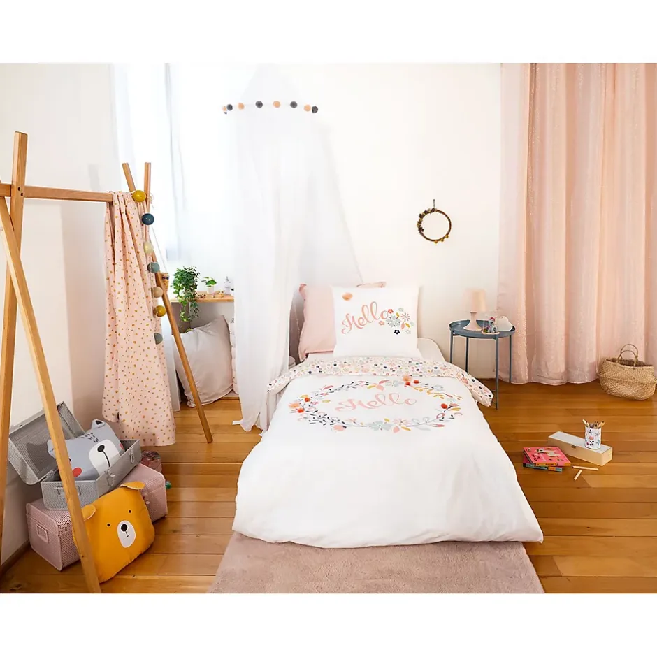 Côté Déco Parure de lit enfant Hello - 100% coton 57 fils/cm² Hot