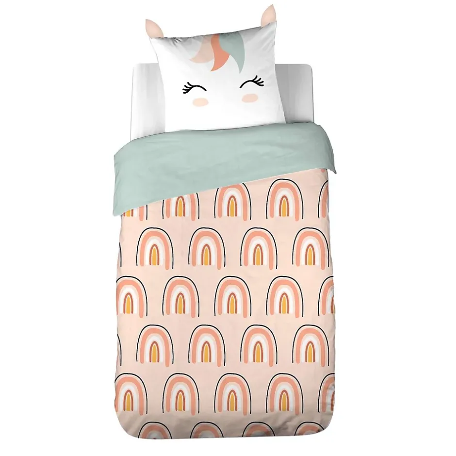 Côté Déco Parure de lit enfant Licorne - 100% polyester 72g/m²