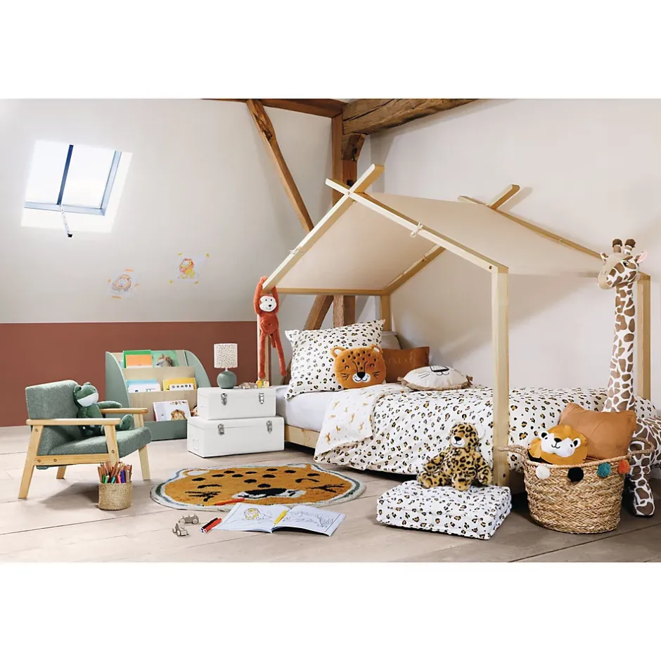 Atmosphera Parure de lit enfant réversible léopard - 100% coton 57 fils/cm² Online