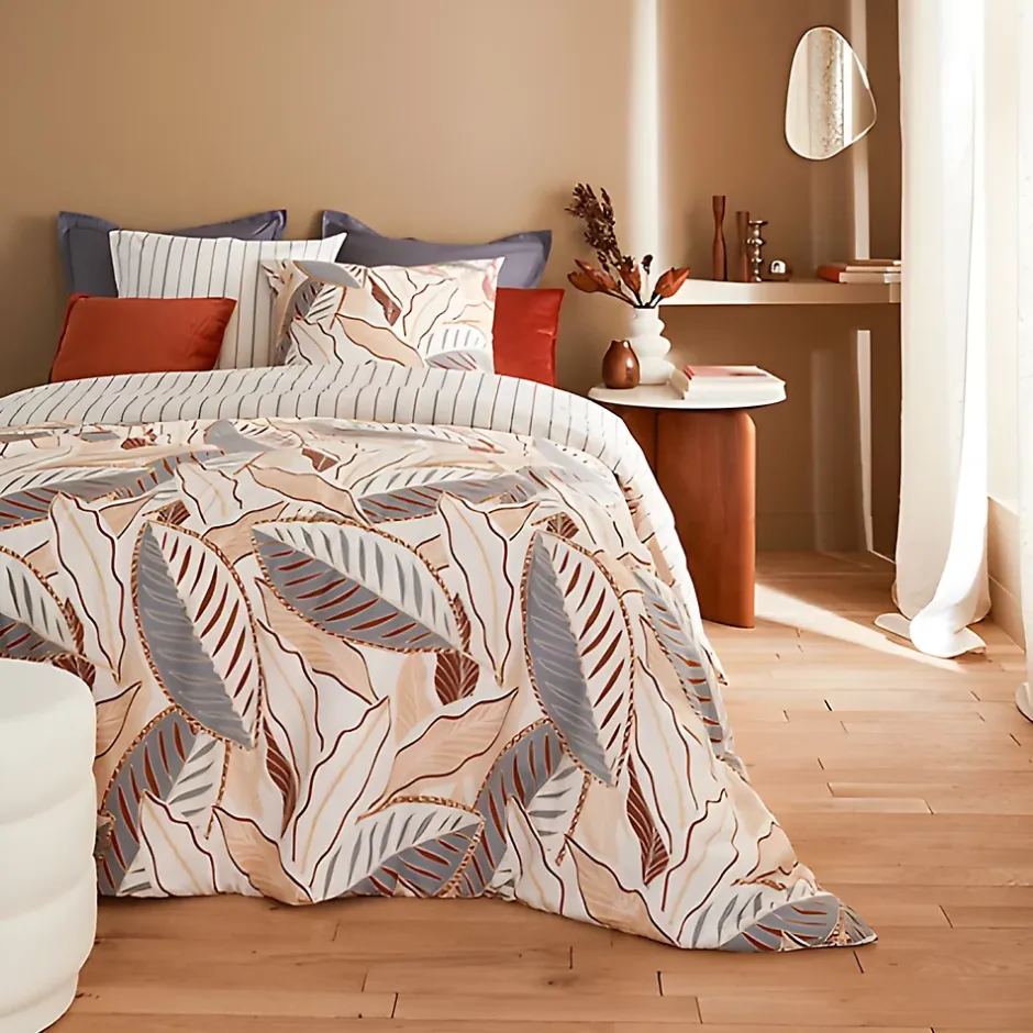 Eden Parure de lit Feuilles graphique skyra
