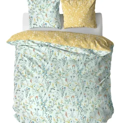 Linnea Parure de lit FLORISSANE 240x220 cm 100% polyester microfibre vert 3 pièces New