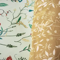 Linnea Parure de lit FLORISSANE 240x220 cm 100% polyester microfibre vert 3 pièces New