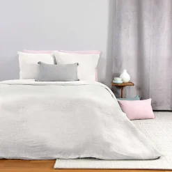 Housse De Rêve Parure de lit housse de couette avec taie d'oreiller 100% gaze de coton blanc taille 140x200 cm