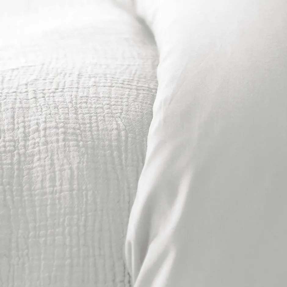 Housse De Rêve Parure de lit housse de couette avec taie d'oreiller 100% gaze de coton blanc taille 140x200 cm