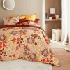 Atmosphera Créateur D'Intérieur Parure de lit imprimée Daisie marron 240x220cm - Atmosphera New