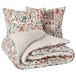 Atmosphera Créateur D'Intérieur Parure de lit imprimée Ikat 240x220cm - Atmosphera