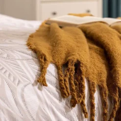 Atmosphera Créateur D'Intérieur Parure de lit imprimée Nalh 240x220cm beige lin - Atmosphera