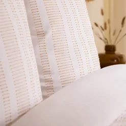 Atmosphera Créateur D'Intérieur Parure de lit Isao coton blanc/jaune 240x220cm - Atmosphera Online