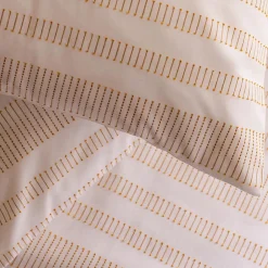 Atmosphera Créateur D'Intérieur Parure de lit Isao coton blanc/jaune 240x220cm - Atmosphera Online