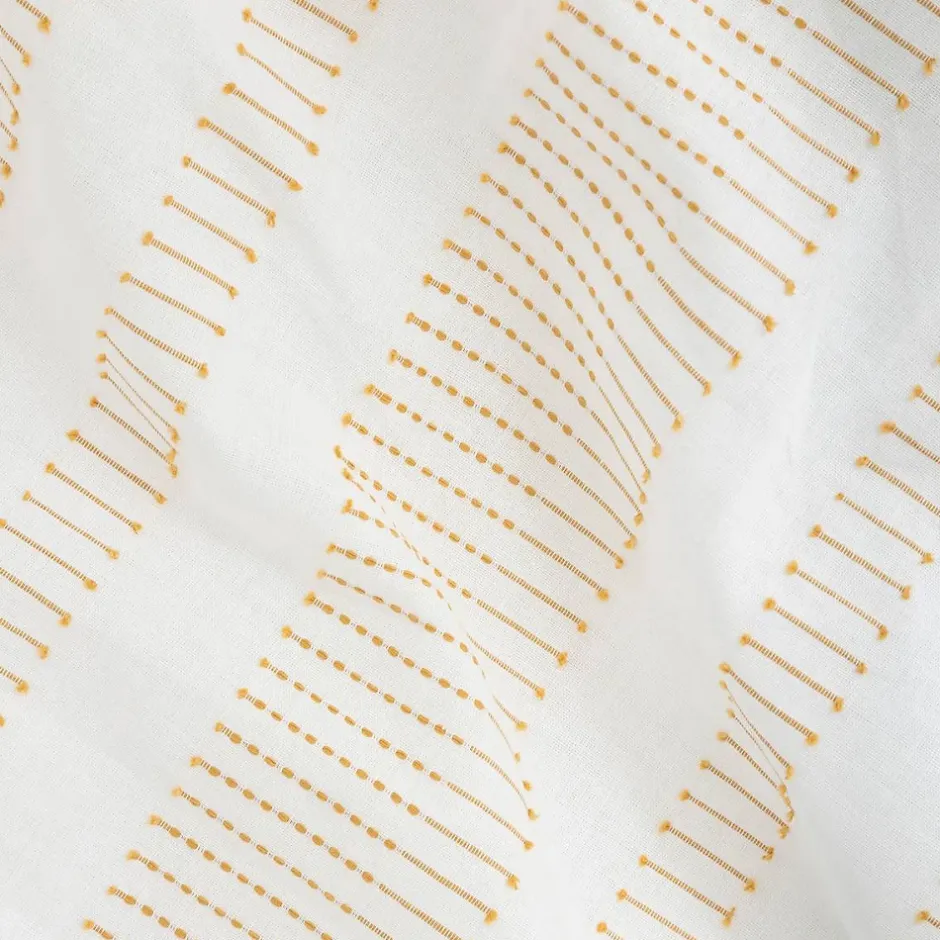 Atmosphera Créateur D'Intérieur Parure de lit Isao coton blanc/jaune 240x220cm - Atmosphera Online