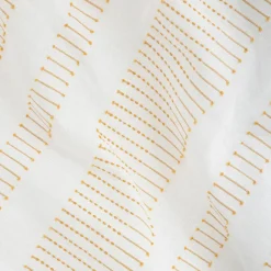Atmosphera Créateur D'Intérieur Parure de lit Isao coton blanc/jaune 260x240cm - Atmosphera