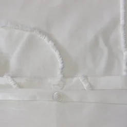Côté Déco Parure de lit JAJA - 240x220 cm - Coton BCI lavé tufté - 52 fils,cm² - Blanc - 220x240cm - Blanc