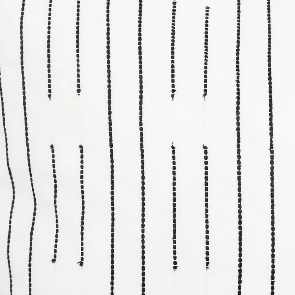 Atmosphera Créateur D'Intérieur Parure de lit Kain coton blanc/noir 260x240cm - Atmosphera New