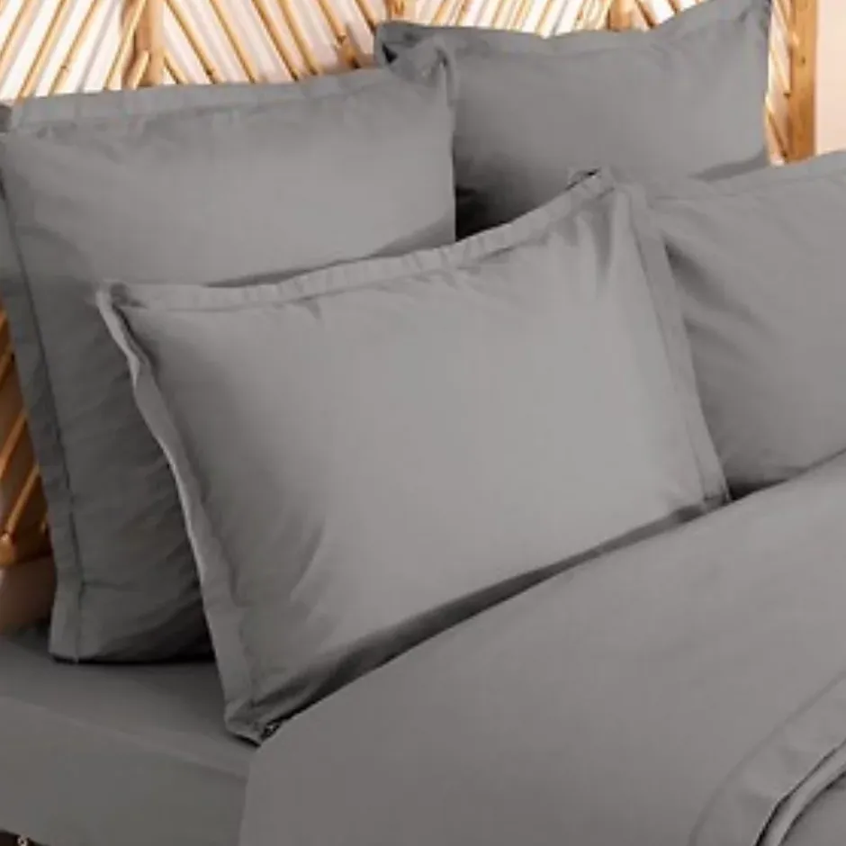Atmosphera Créateur D'Intérieur Parure de lit Landiha Percale gris 240x220cm - Atmosphera Best