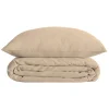 Atmosphera Créateur D'Intérieur Parure de lit Landiha Percale beige lin 260x240cm - Atmosphera