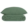 Atmosphera Créateur D'Intérieur Parure de lit Landiha Percale vert jade 260x240cm - Atmosphera Best