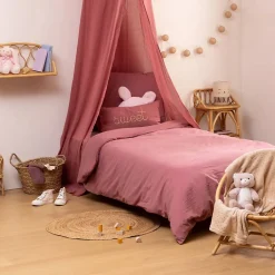 Atmosphera Créateur D'Intérieur Parure de lit Lili 140x200cm rose antique - Atmosphera