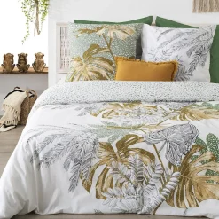 Atmosphera Créateur D'Intérieur Parure de lit Monstera en coton 240x220 cm - Atmosphera Hot