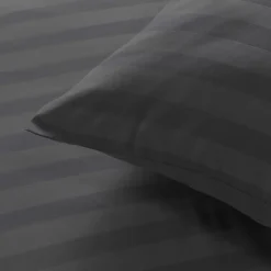 Douceur D'Intérieur Parure de lit rayures dans le tissage (240x220 cm - Gris)