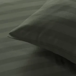 Douceur D'Intérieur Parure de lit rayures dans le tissage (240x220 cm - Vert) New