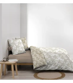 Douceur D'Intérieur Parure de lit réversible 100% coton (240x220 cm - Naturel)