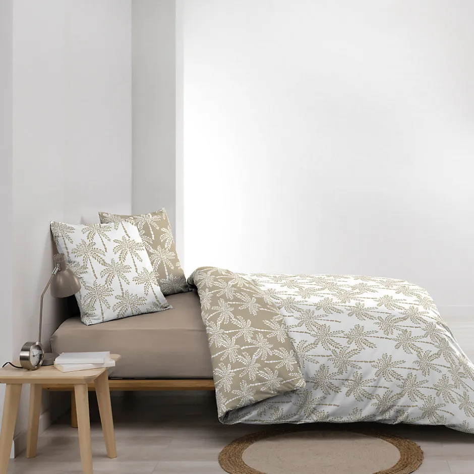 Douceur D'Intérieur Parure de lit réversible 100% coton (240x220 cm - Naturel)
