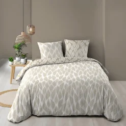 Douceur D'Intérieur Parure de lit réversible (240x220 cm - Naturel) Best