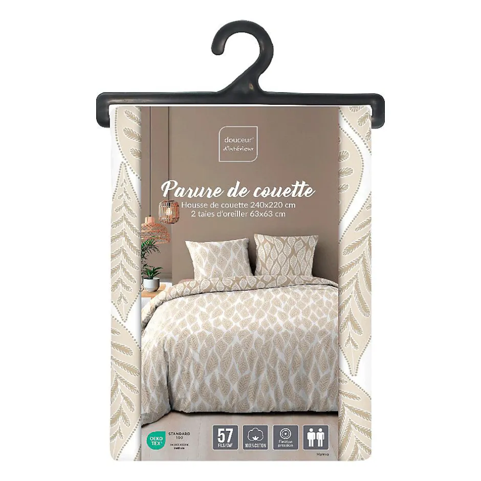 Douceur D'Intérieur Parure de lit réversible (240x220 cm - Naturel) Best