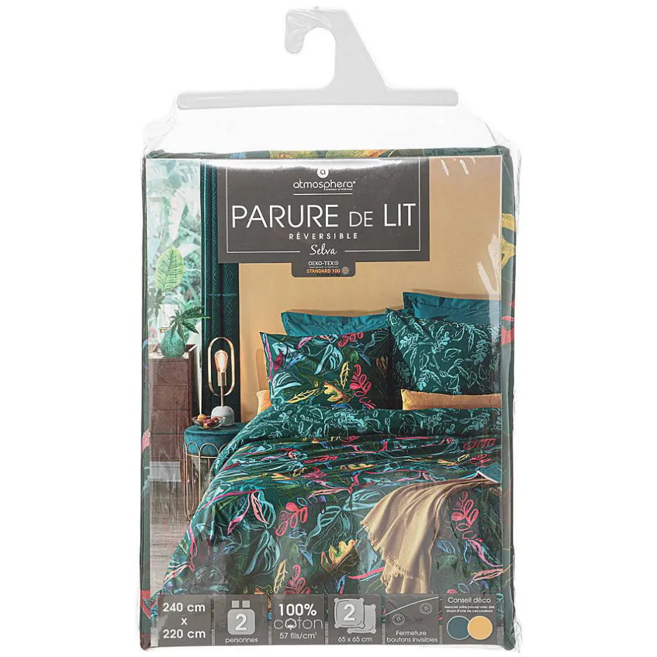 Atmosphera Créateur D'Intérieur Parure de lit Selva en coton 240x220 cm - Atmosphera