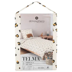 Atmosphera Créateur D'Intérieur Parure de lit Telma motif léopard 140x200cm - Atmosphera