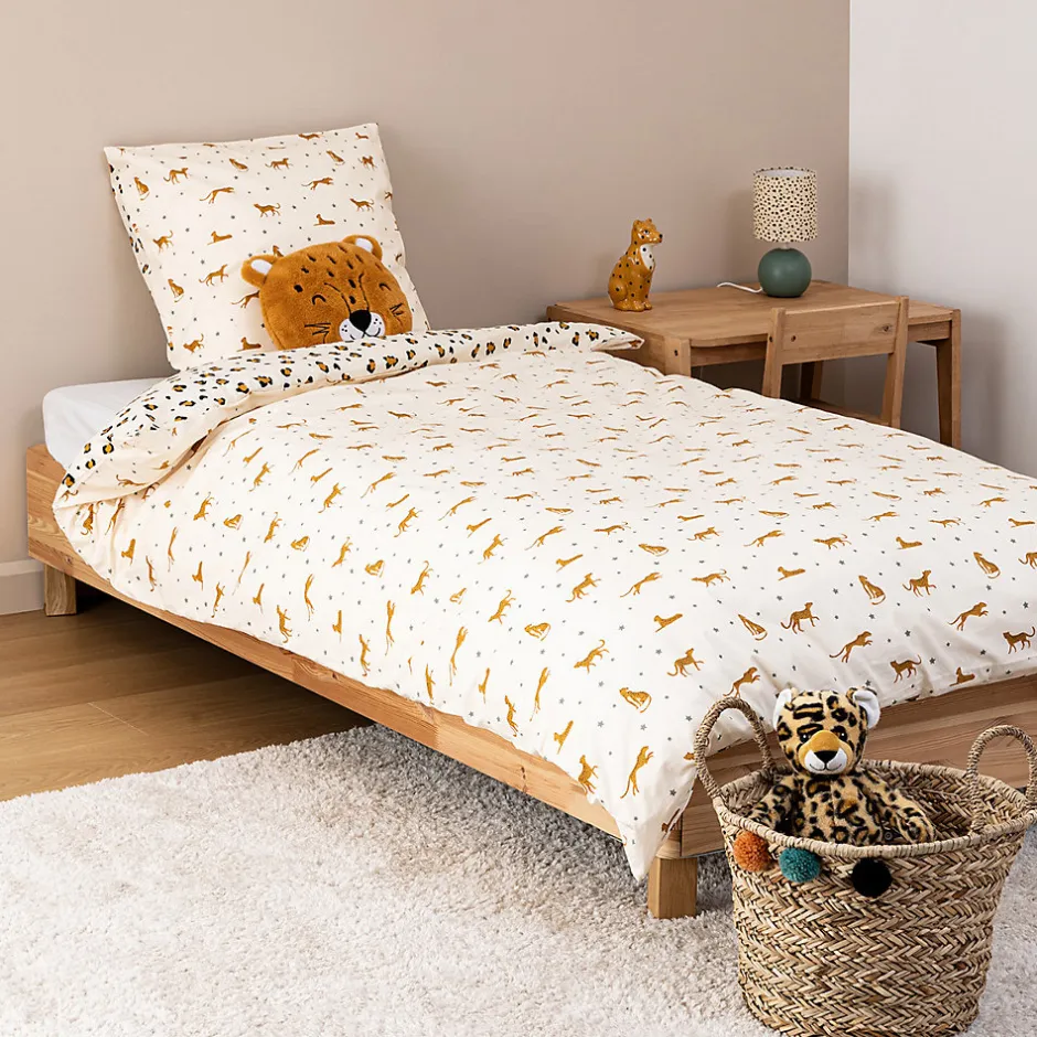 Atmosphera Créateur D'Intérieur Parure de lit Telma motif léopard 140x200cm - Atmosphera