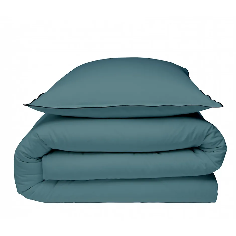 Future Home Parure de lit unie en coton finition bourdon 260x240cm Discount