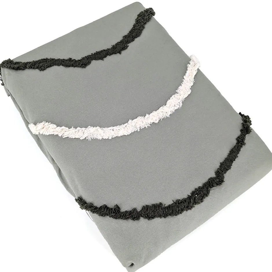 Linnea Parure de lit 260x240 cm coton BCI adouci LINEA Vert 3 pièces
