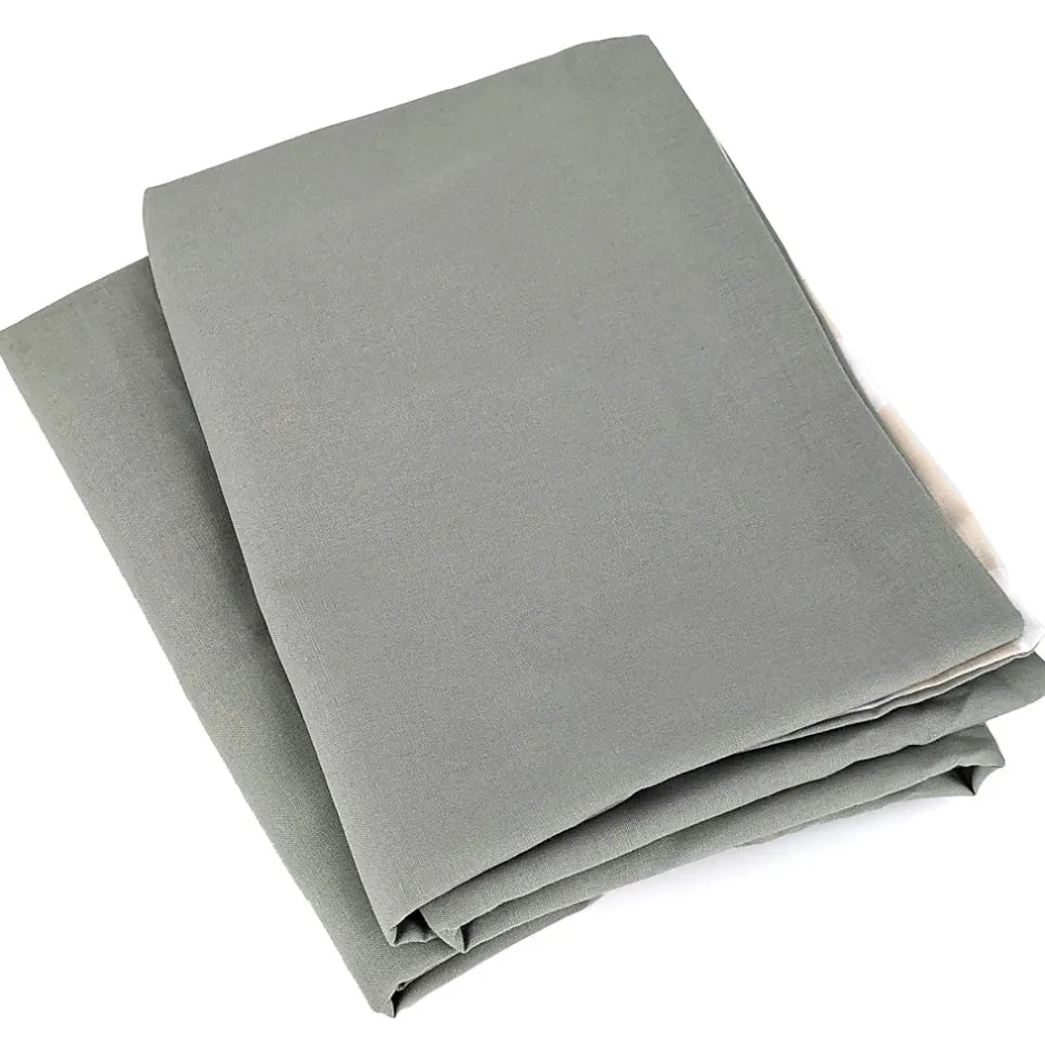Linnea Parure de lit 260x240 cm coton BCI adouci LINEA Vert 3 pièces