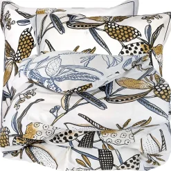 Linnea Parure de lit 280x240 cm coton PÉNÉLOPE Beige Silice 3 pièces