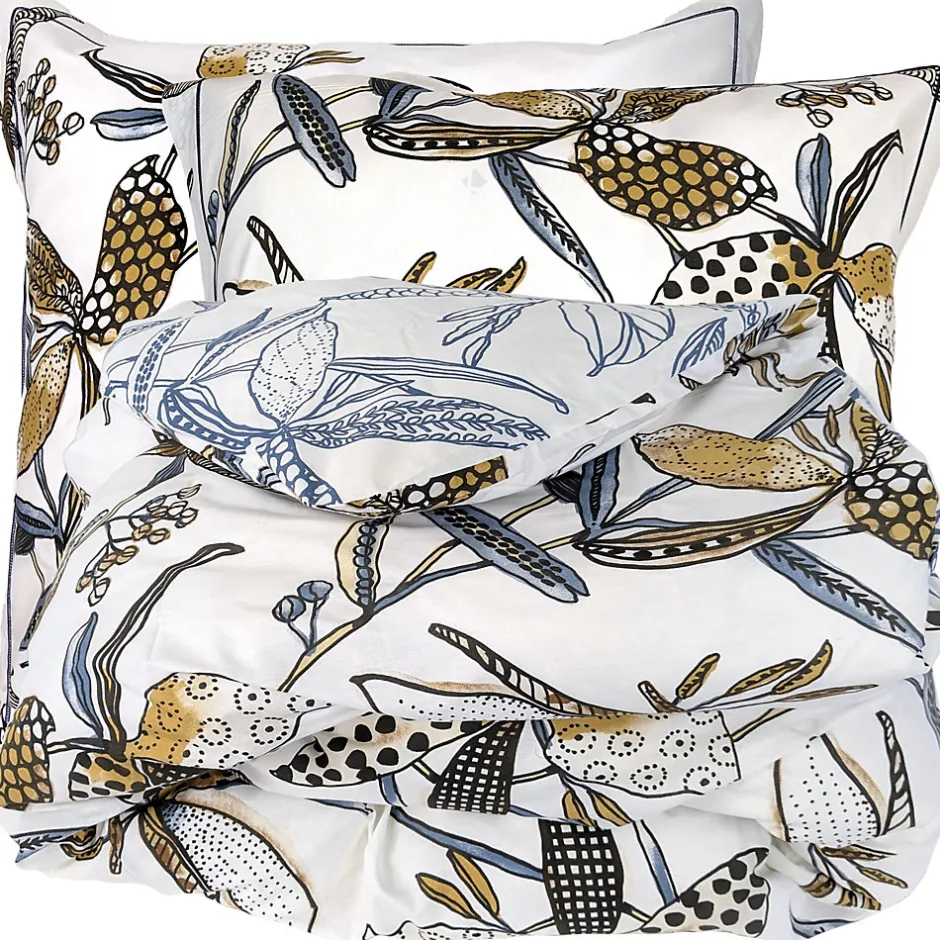 Linnea Parure de lit 280x240 cm coton PÉNÉLOPE Beige Silice 3 pièces