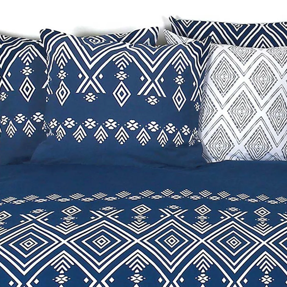Linnea Parure de lit 240x220 cm coton NORDA Bleu