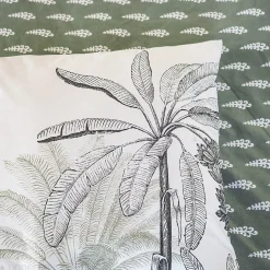 Linnea Parure de lit 260x240 cm coton SOLI vert Outlet