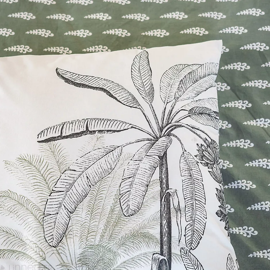 Linnea Parure de lit 260x240 cm coton SOLI vert Outlet