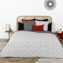 Linnea Parure de lit 260x240 cm coton BENGAL Rouge