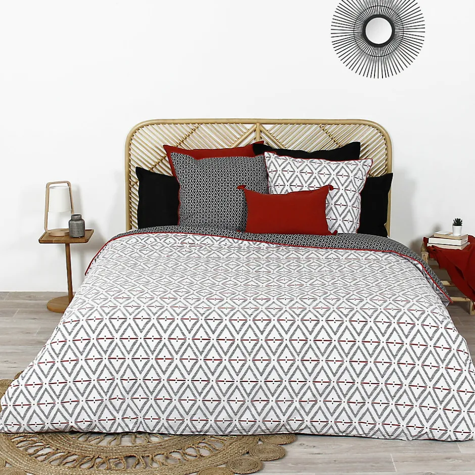 Linnea Parure de lit 260x240 cm coton BENGAL Rouge