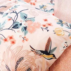 Linnea Parure de lit 260x240 cm coton bci adouci PANGA rose 3 pièces