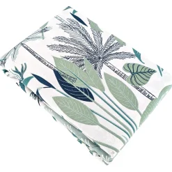 Linnea Parure de lit 240x220 cm coton bci adouci ALISCO bleu 3 pièces