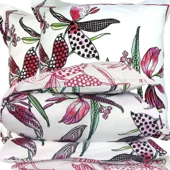 Linnea Parure de lit 260x240 cm coton PÉNÉLOPE Rose 3 pièces