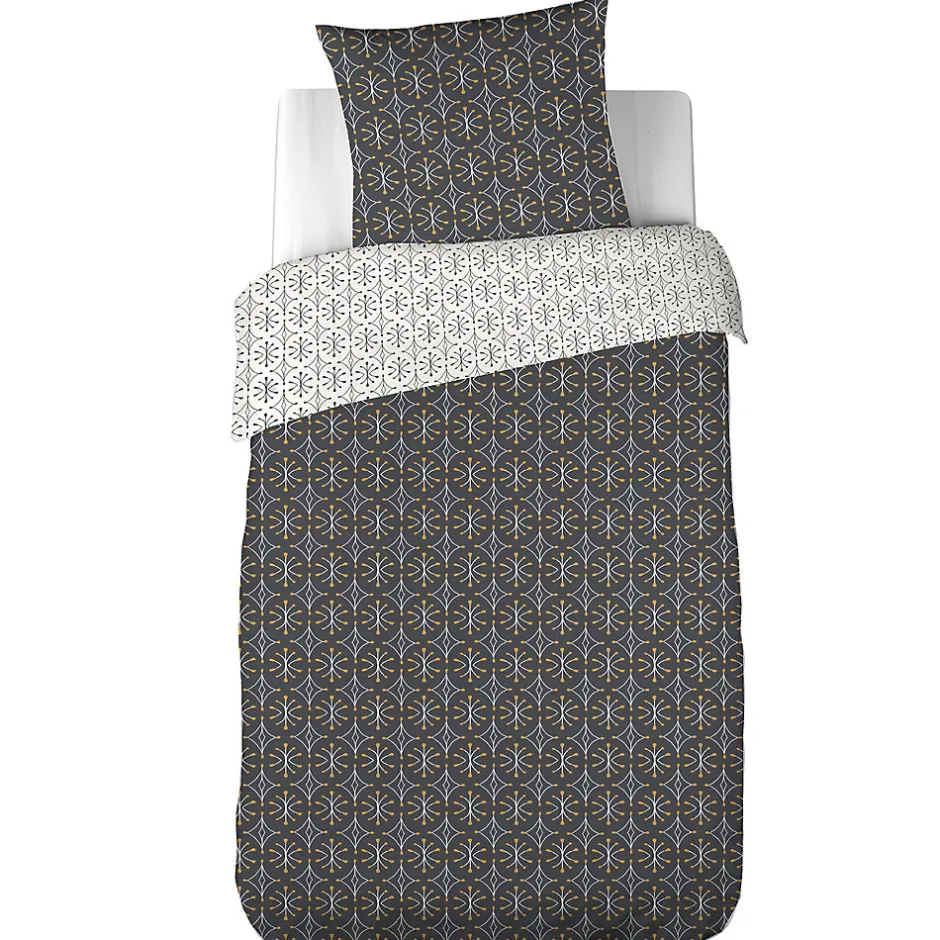 Linnea Parure de lit 140x200 cm coton biologique WAG Noir
