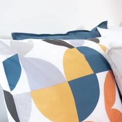 Linnea Parure de lit 240x220 cm coton PRUNE Blanc 3 pièces Outlet
