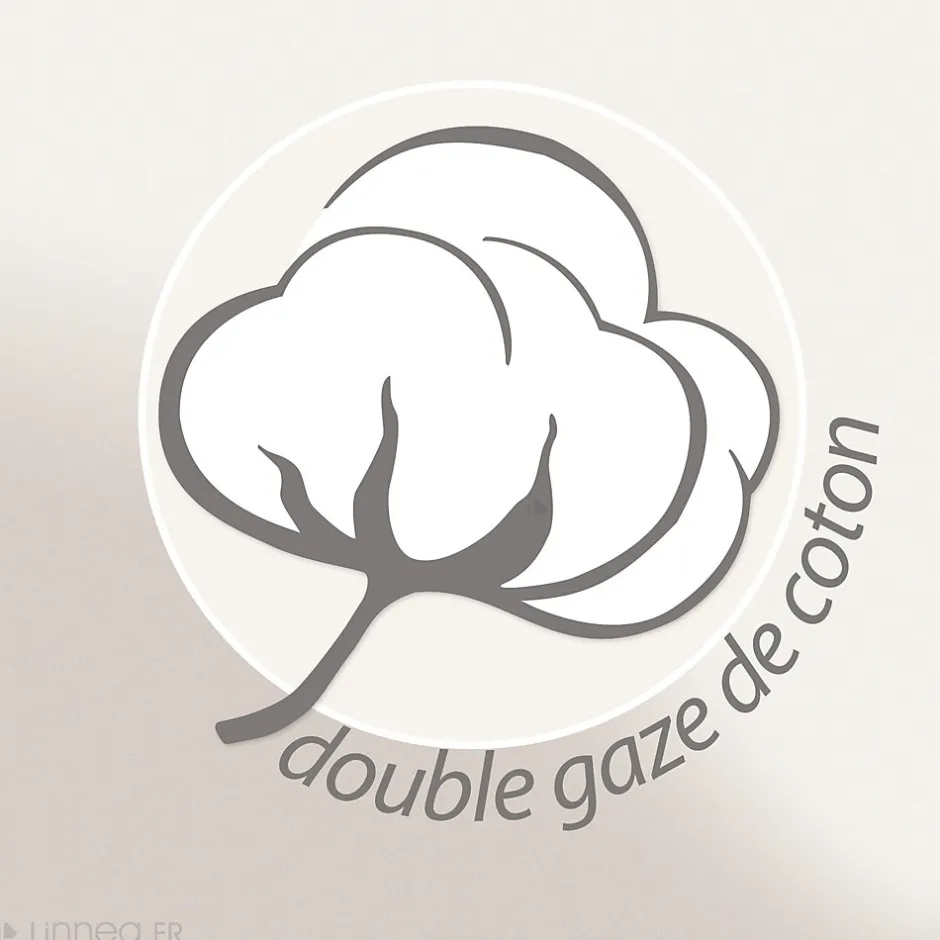 Linnea Parure de lit 260x240 cm double gaze de coton GAZGAZ vert amande 3 pièces